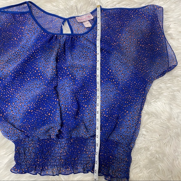 Panhandle Slim | Vintage Cold Shoulder Cutout Animal Print Blouse - Picture 10 of 12